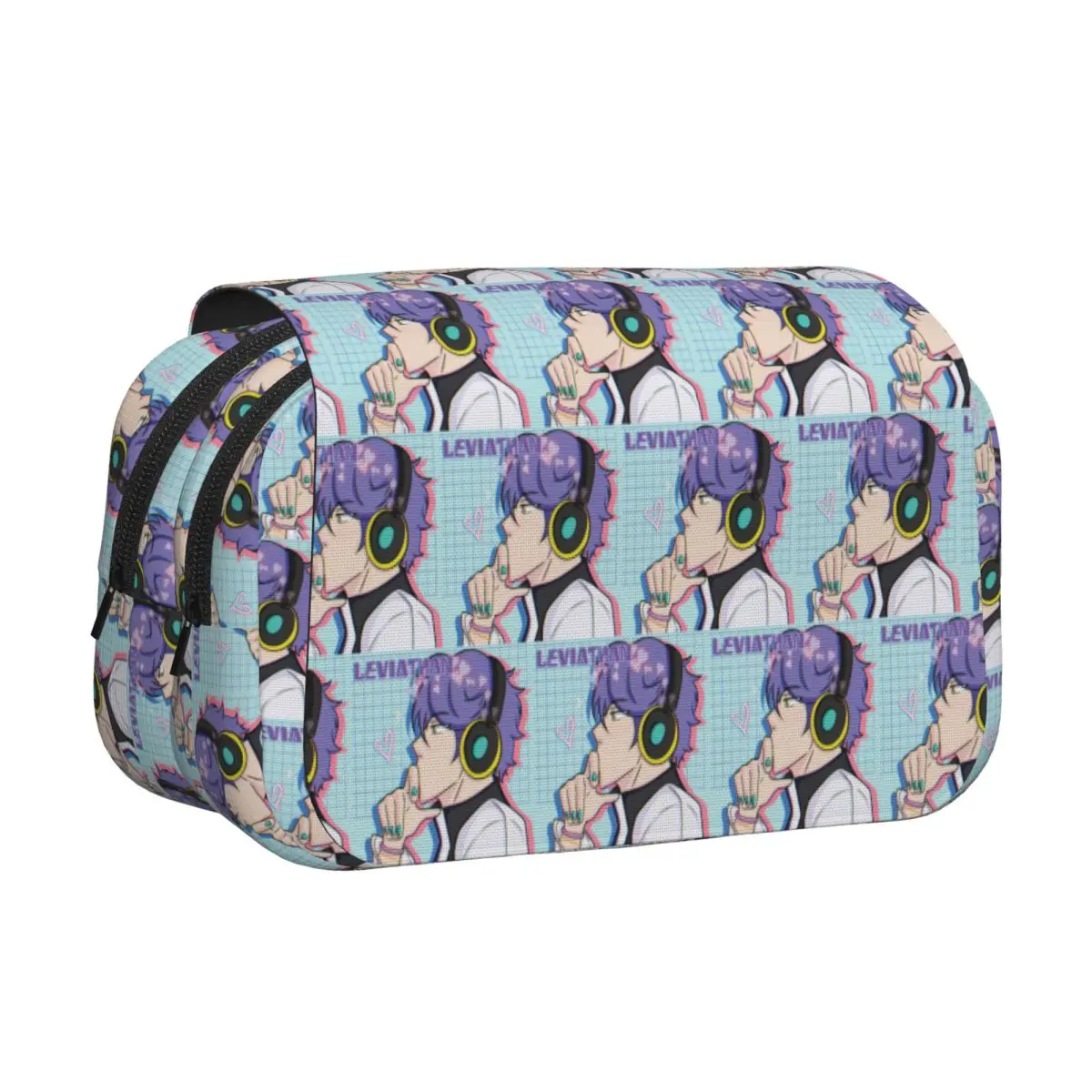 Leviathan From Obey Me Pencil Cases Pencil Pouch Hard Shell Leather Large Storage Pen Box Pencil Bag for Kids Gifts