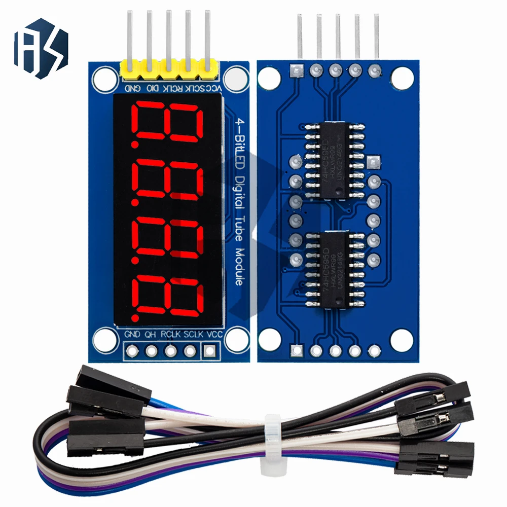 Módulo de pantalla LED de 4 dígitos - Interfaz serie con controlador 74HC595 para proyectos Arduino