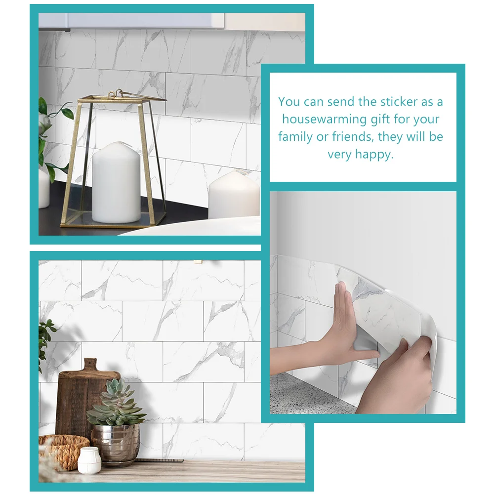 

16pcs Waterproof Ceramic Tile Sticker Foam Wall Panel Adhesive Home Decor Bathroom Kitchen Removable Self Adhesive Tiles Easy