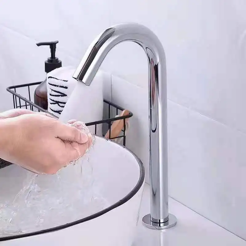 

On-stage basin sensing faucet intelligent infrared hand washer public cold and hot mouth sensing faucet