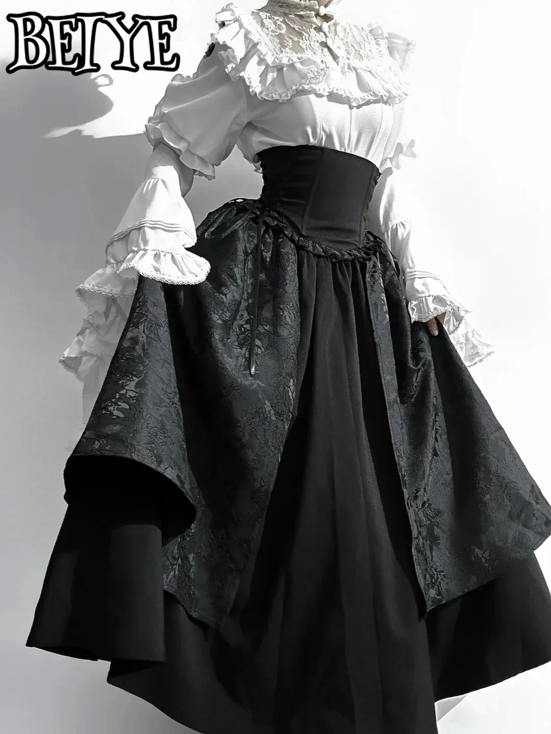 

Готическая рубашка Y2k Top Lolita Outfits Юбка с высокой талией Оверсайз Длинная юбка Блузка Новые в одинаковых комплектах Conjunto Dos Piezas Mujer