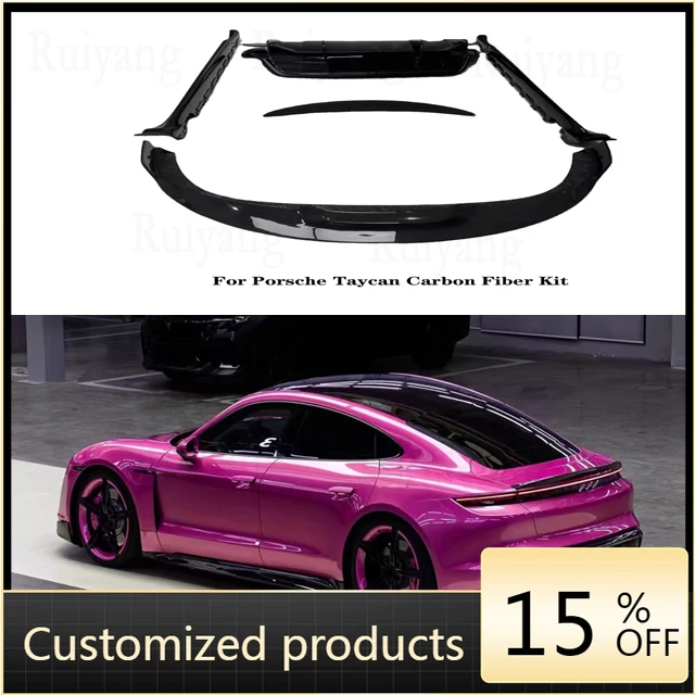 

Высокое качество и надежность для обновленного корпуса из углеродного волокна PorscheS Taycan, передние и задние бамперы из углеродного волокна