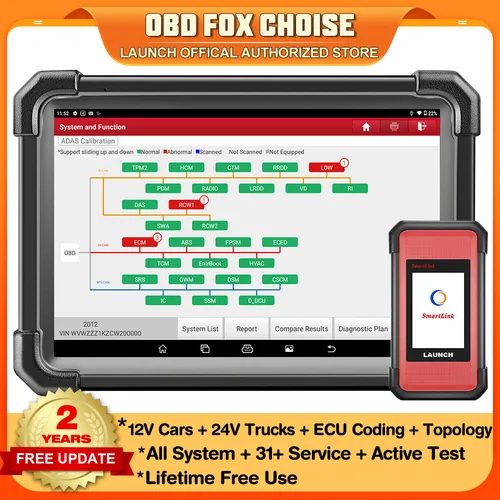 発売-トラック用の双方向診断ツール,双方向スキャナー,トポロジecuコーディング,canfd,doip fca,obd2,x431 pro3s plus,smartlink hd,12v,24v