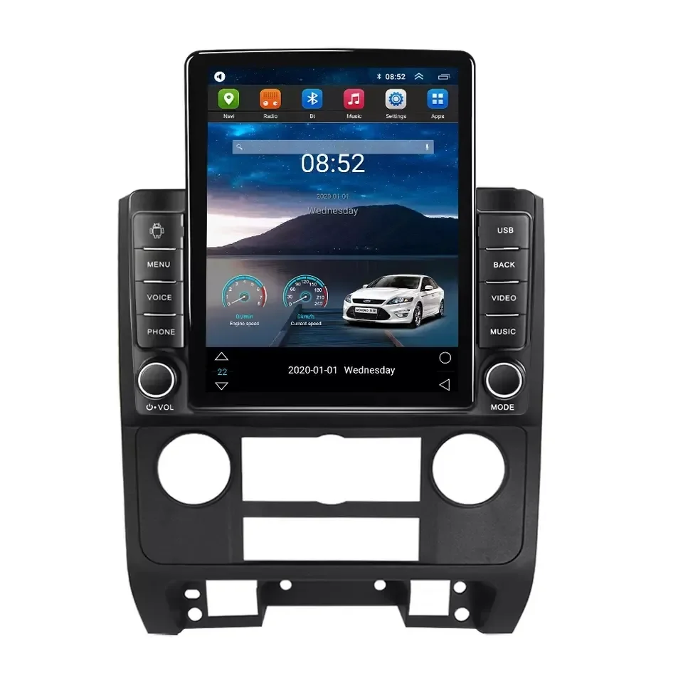 Tesla Android 11 8+128G GPS BT split screen car stereo For Ford Escape 2007-2012 carplay DSP RDS car radio dvd player