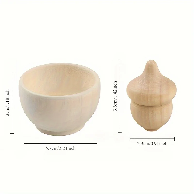 3 قطع/الحزمة من الأطباق الخشبية والجوزن - إكسسوارات صنع الديكور والمجوهرات للحرف اليدوية #4