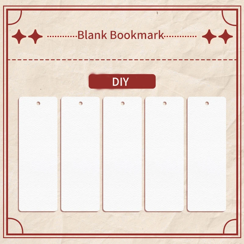 20/25 Sheets Hand Drawn Bookmarks Paper DIY Blank Bookmark Reading Book Mark Book Page Marker With Tassels Stationery Supplies image 5