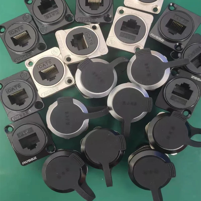 AVSSZ USB3.0 2.0 Type D Cable Connector High-speed Transmission Solderless Socket Female to Female Panel Mount Chassis Connector