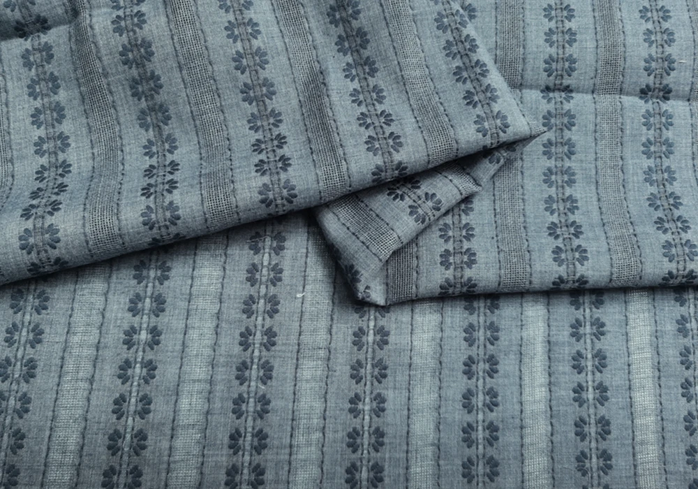 1 Meter x 1,4 Meter Blumen-Jacquard-Baumwollgaze-Stoff für Hemden im Sommer – Detail 24