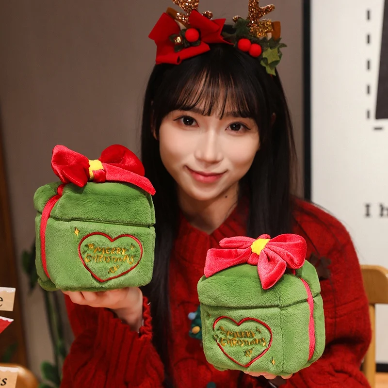 

New Creative Detachable Christmas Gift Box Plush Toys Delicate Cute Santa Claus Elk Gift Box Toys Lovely Xmas Gift To Family