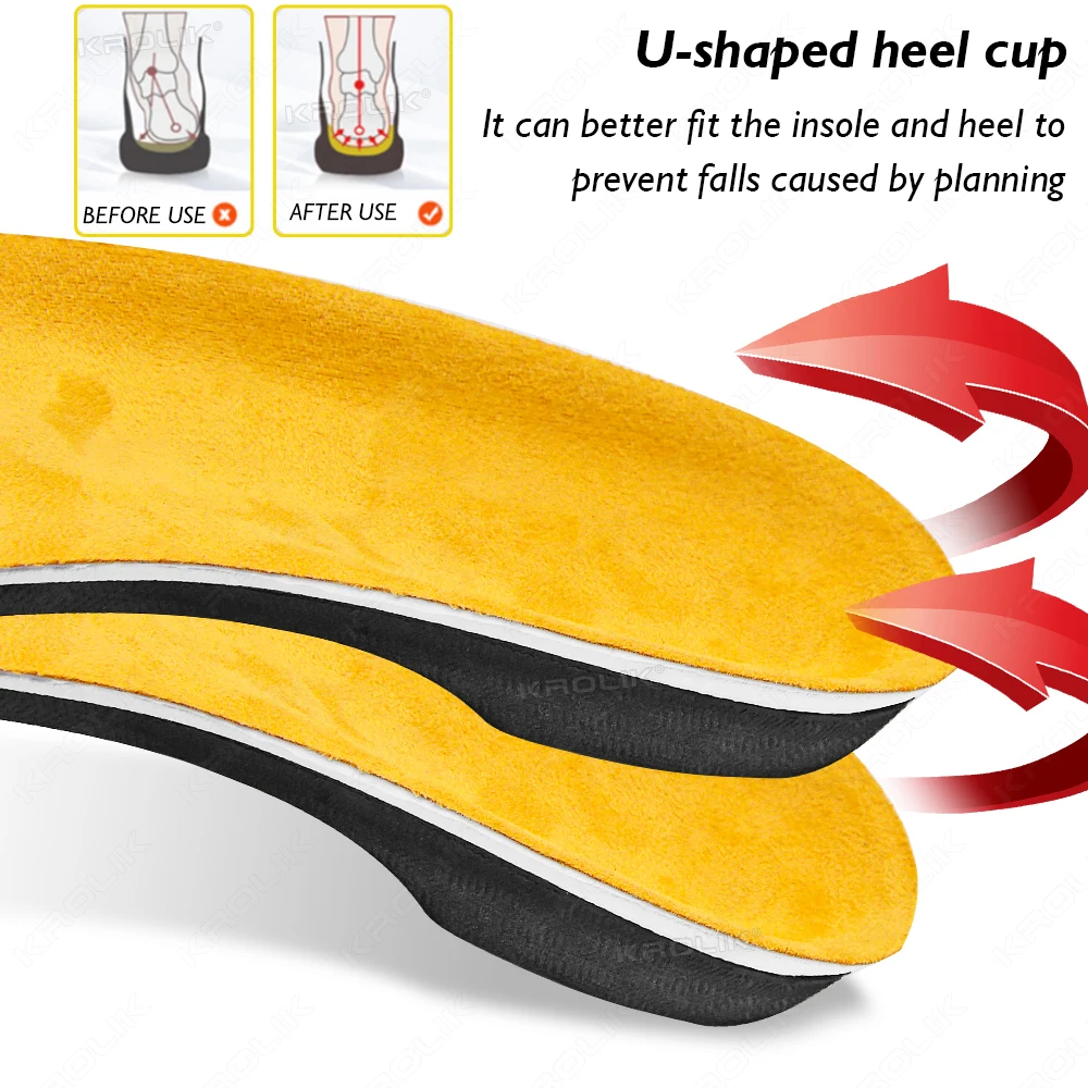 إيفا التهاب اللفافة الأخمصية الجلد المدبوغ نعل العظام الرجال النساء حذاء رياضة أقدام مسطحة لتخفيف الآلام عالية قوس دعم تقويم العظام إدراج وحيد