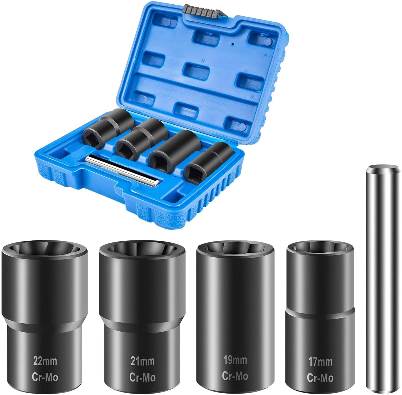5 SZTUK Ściągacz do zerwanych nakrętek Ściągacz do zerwanego drutu 17MM 19MM 21MM 22MM Ściągacz do śrub i nakrętek Narzędzie nasadowe