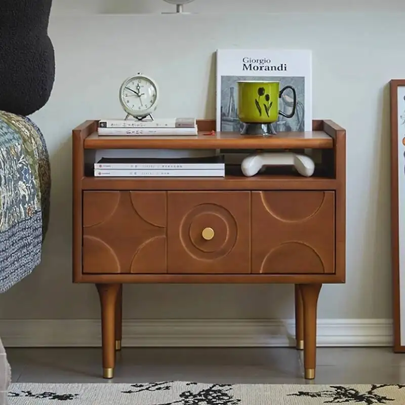 

Minimalist Aesthetic Nightstand Vintage Premium Drawer Classic Nightstand Storage Beauty Mesa De Cabeceira Bedroom Furniture