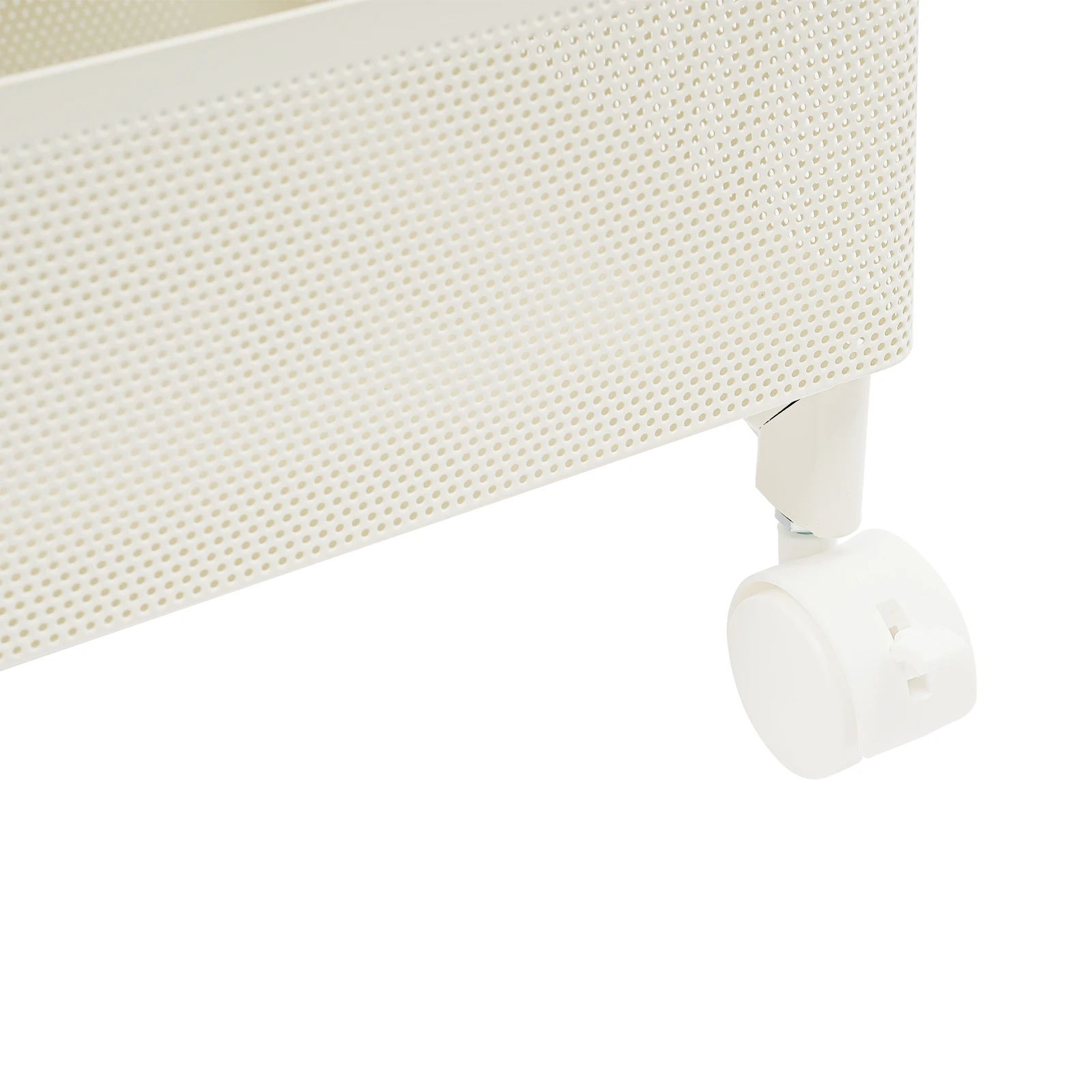 White Carbon Steel 13.78x10.31x34.45 Inch Five-story Revolving Kitchen Rack Storage Basket Multifunctional Storage Storage Rack