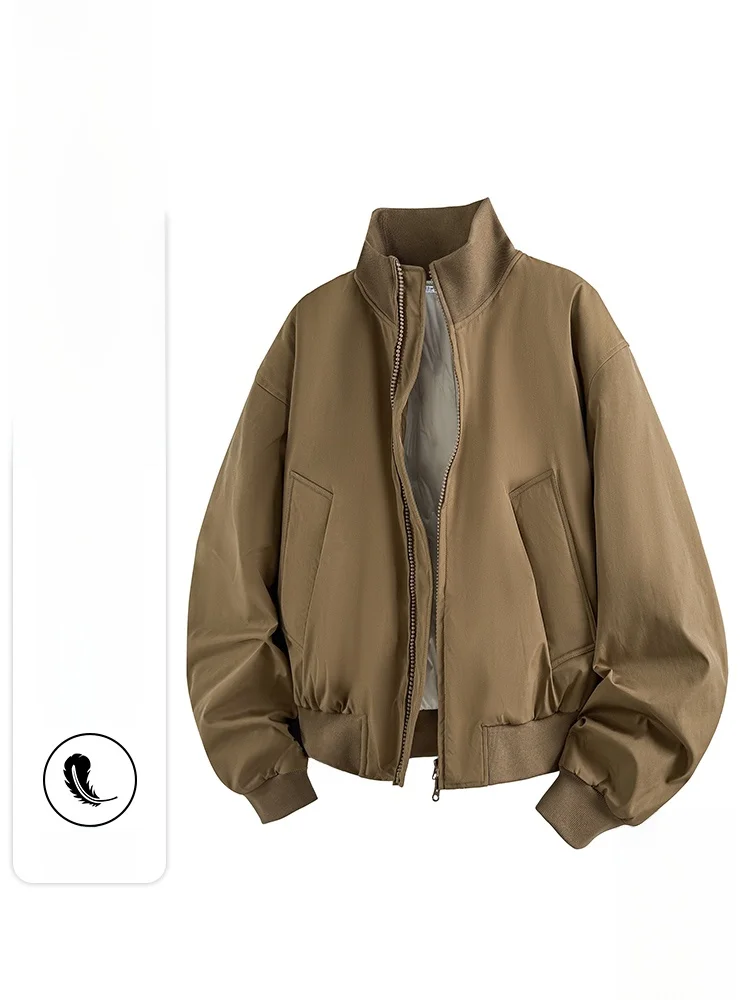 

PaulFrank 2025 Winter Men's Casual Loose Du down Jaet Warm Outerwear Polyester Fabric ex Stand Size Hoodl