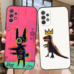 Art Basquiats Graffiti Phone Case for Samsung S24 Ultra S22 S23 S20 Fe S21 Plus Galaxy A54 A34 A24 A53 M54 Note 20 Back Cover