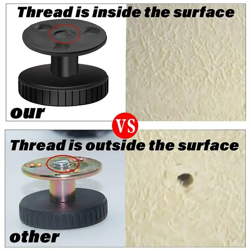 B97A-Threaded Headboard Stoppers Adjustable Bumper Against Wall, Antishake Tool, Bed Shake Support Stabilizer Device