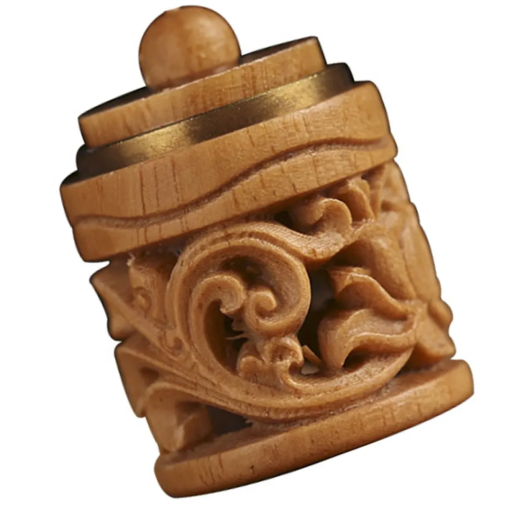 Wooden Fragrance Ball Bottle Carving Hanging Pendant Car Hangings Decorative Aromatherapy Diffuser Charm Aroma Accessory Scent
