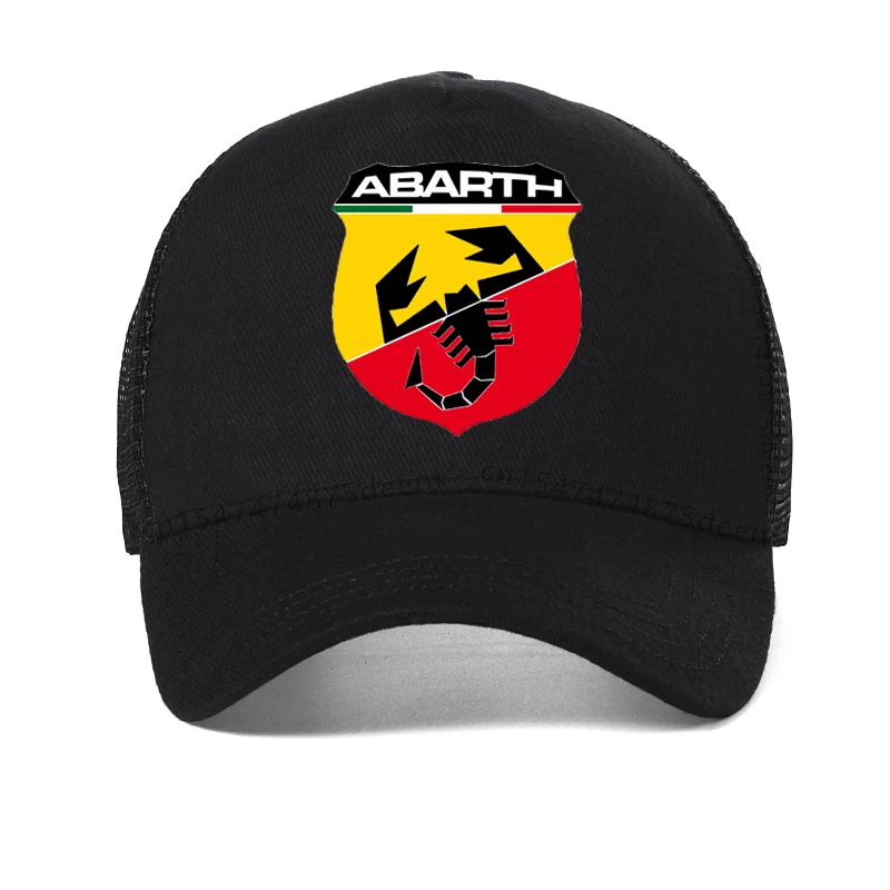 New Abarth Baseball Cap Fashion summer Cool Abarth caps men outdoor mesh Breathable trucker hat Casual Snapback Hats