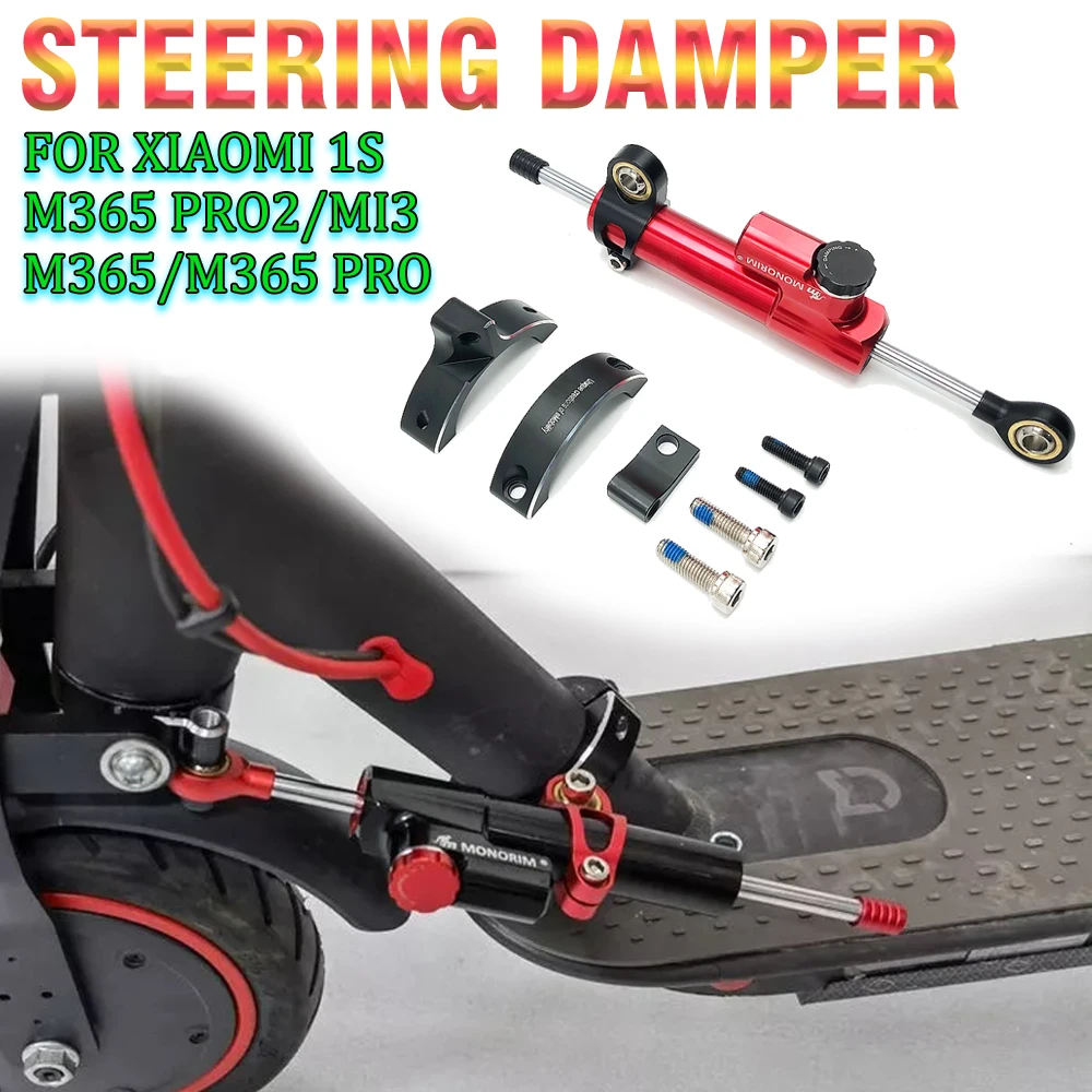 

Steering Damper with Bracket kit For Xiaomi 1S/M365/M365 Pro/M365 Pro2/Mi3 Electric Scooter Increase High Speed Stability Safety