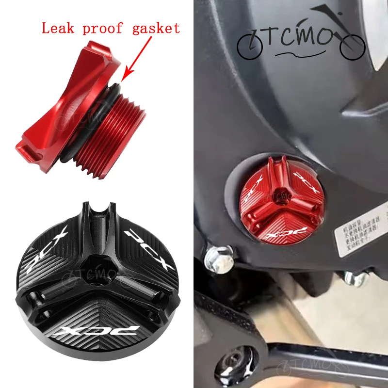 

For HONDA PCX 125 150 160 PCX125 PCX150 PCX160 Accessories Motorcycle CNC Aluminum Engine Oil Filler Cap Oil Plug Cover