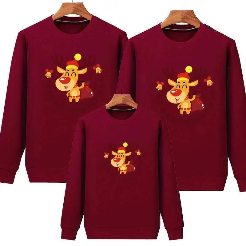 Family Christmas Jersey Xmas Gift Sweatshirt Women Men Jumper Kids Sweater Mother Father Son Daughter Matching Clothes