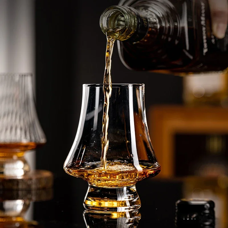 Good for Cognac Brandy Scotch Bourbon Whisky Crystal Glass Snifter 250ML Narrow Rim Tasting Glasses - Handcrafted