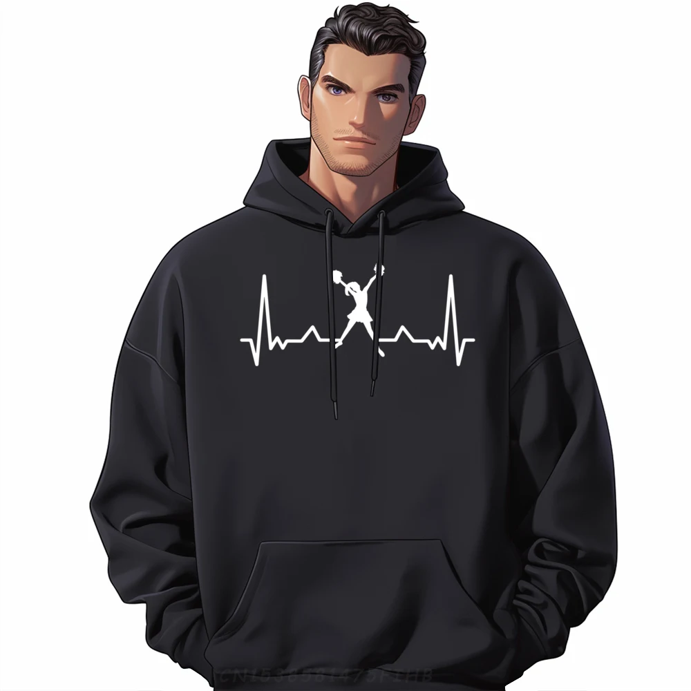 

Cheer leading makes my heart beat Heartbeat Designer Clothes Men Men's Oversize Long Sleeve Thanksgiving