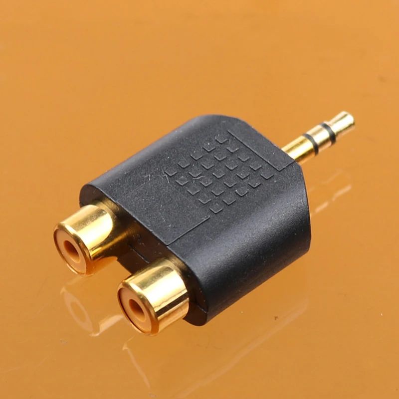 ChengHaoRan 3.5mm wtyczka do 2 RCA jack męski na żeński 3.5 do AV złącze Audio 2 w 1 Stereo zestaw słuchawkowy podwójny przejściówka audio do