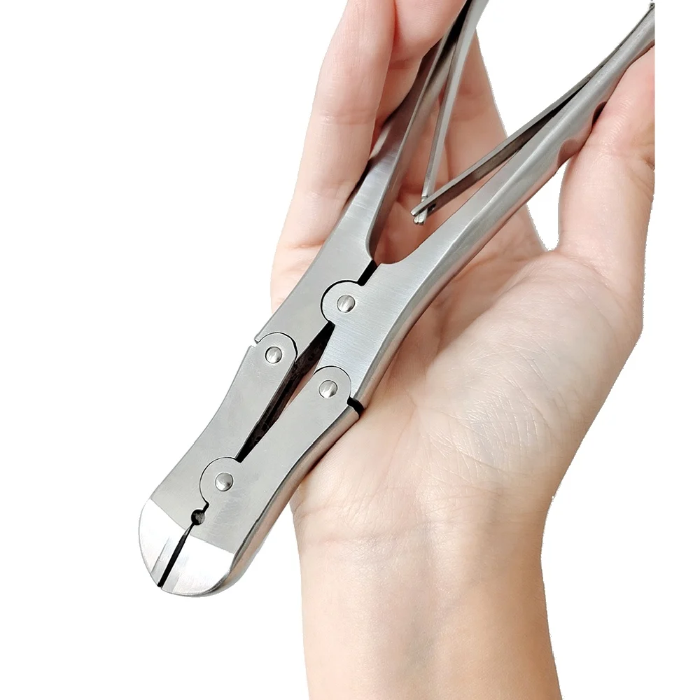 Vet Diagonal Cutting Shear  Medical Inlay Beveled Scissors Pet Orthopedic Surgery Thick Wire Cutting  Bone Cutting Forceps
