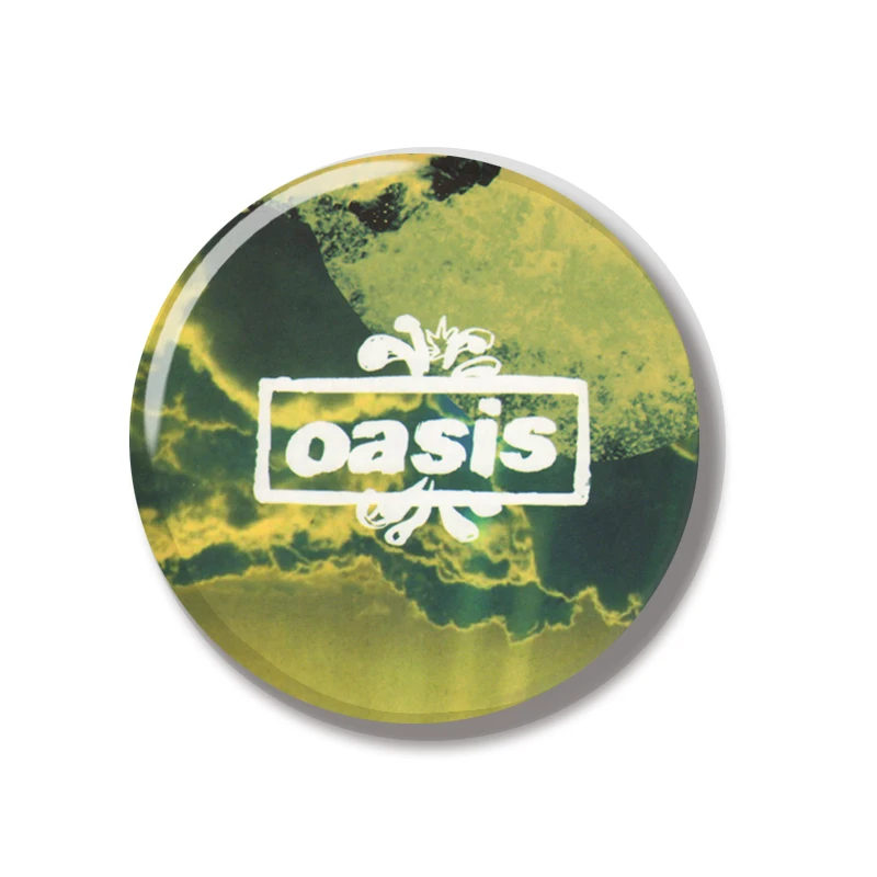 44MM Oasis Band Album Logo Pin Soft Button Pin Jewelry Creative Badge Cartoon Brooch Lapel Pin Bag Backpack Hat Decoration