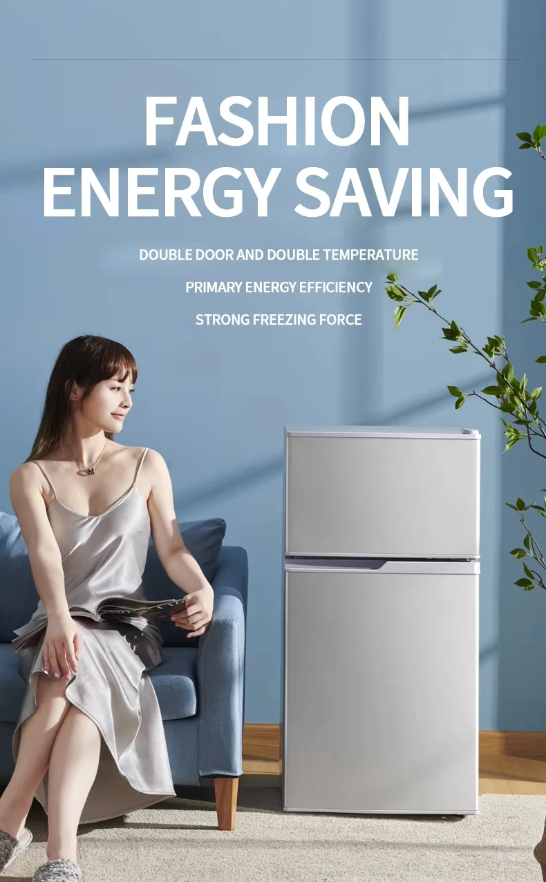 BCD-158W モダンなスタイルの両開きドアボトムフリーザー冷蔵庫ホット販売大容量家庭用ユニット電気霜なし屋外