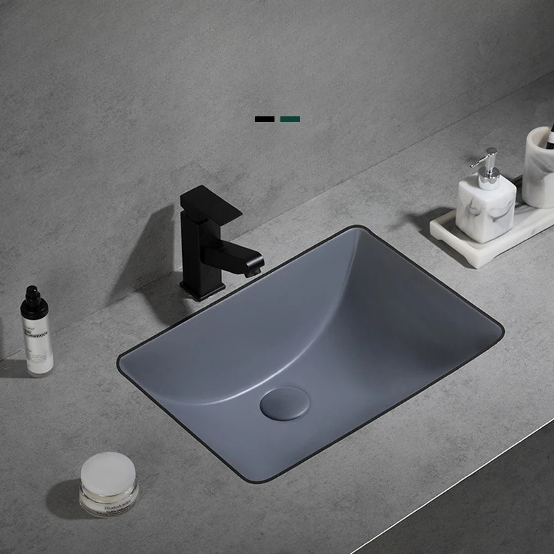 Bathroom Wash Basin Ceramic European Golden Finish for Hotel for Commercial Easy Clean, Ceramic Vanity Sink