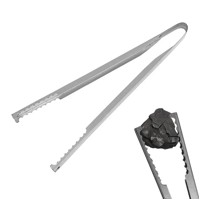 ملقط شواء الفحم تونغ كماشة لحريق الكربون الحطب المنتزع لحفرة النار التخييم الشواء الموقد الطبخ النار #1