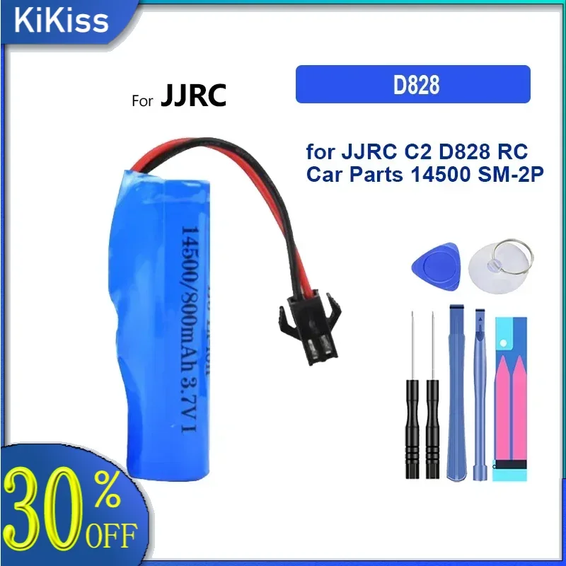 Battery 800mAh for JJRC C2 D828 RC Car Parts 14500 SM-2P Stunt Dump Toys