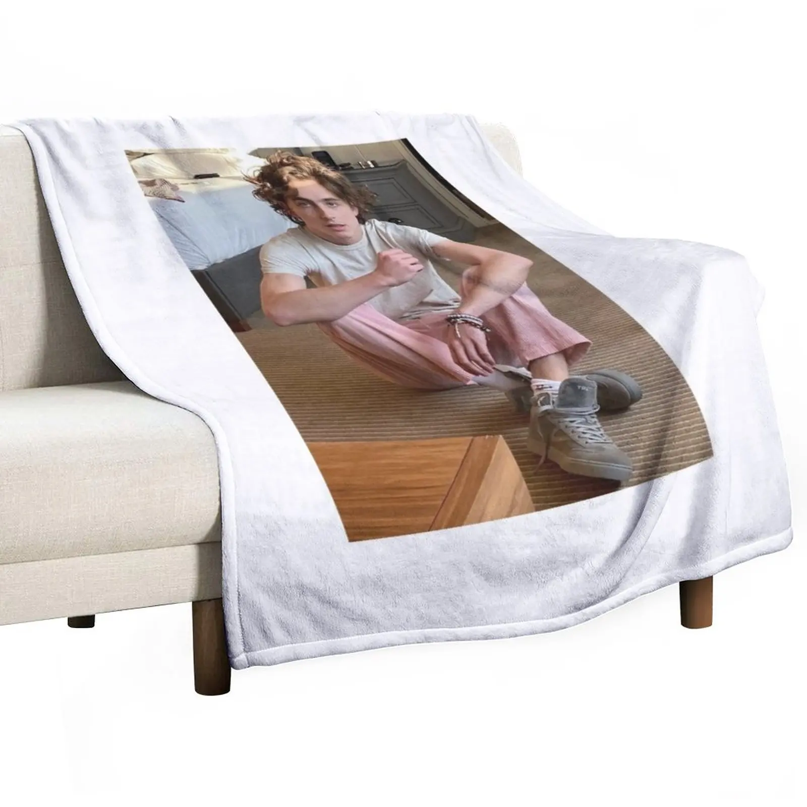 

New Timothée Chalamet pinky Throw Blanket funny gift Soft Beds Loose Blankets