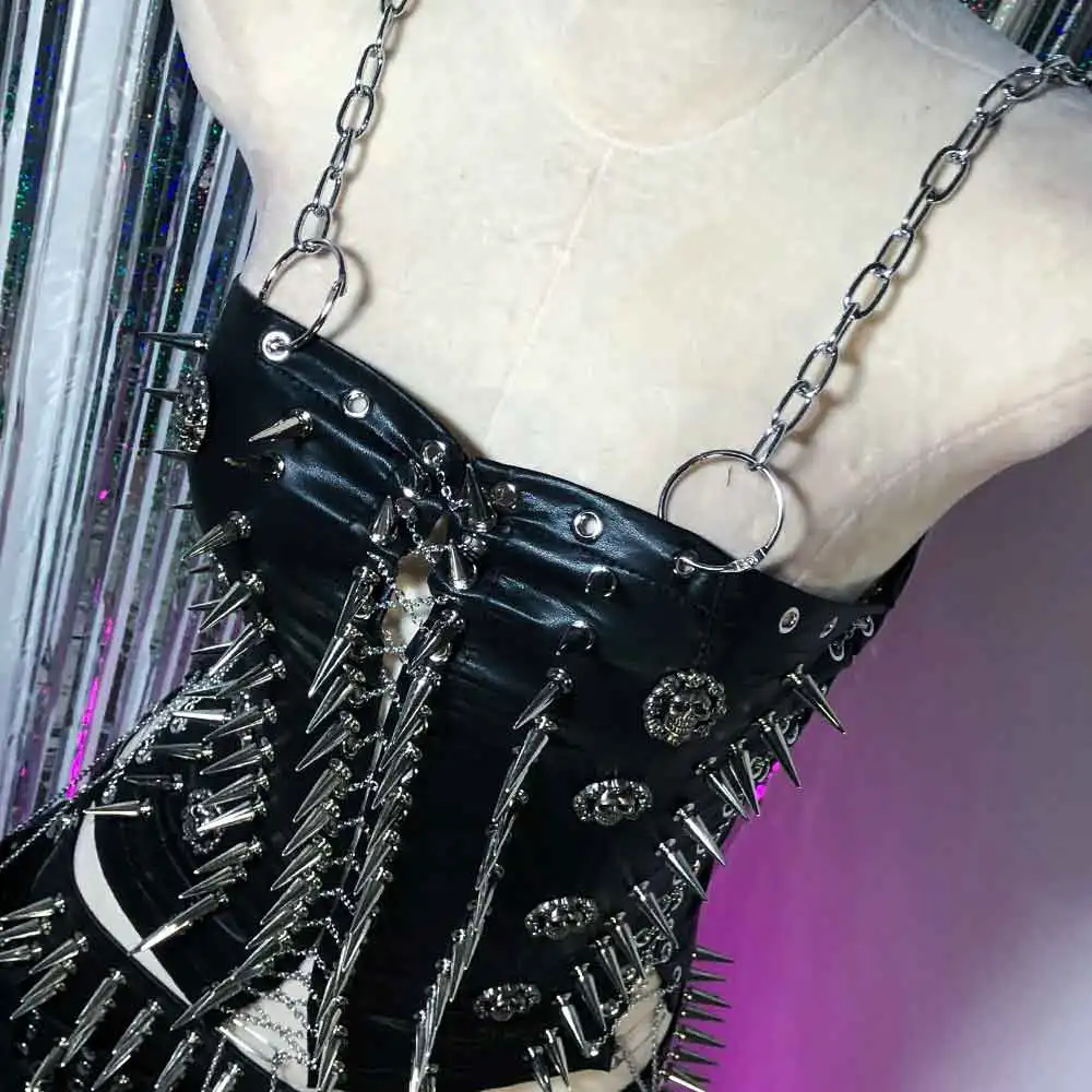 

Гранж-э-гёрлз, панк-рок, готика 90-х, готические наряды ручной работы, рейв-костюмы, экологичные топы из веганской кожи Y2K, Харадзюку, эмо, кавай, для подростков, DIY