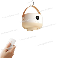 Portable Ceiling Fan Wireless Camping Fan Air Circulators 7200mah Rechargeable Tent Cooler Ceiling Fan with Remote Control Light