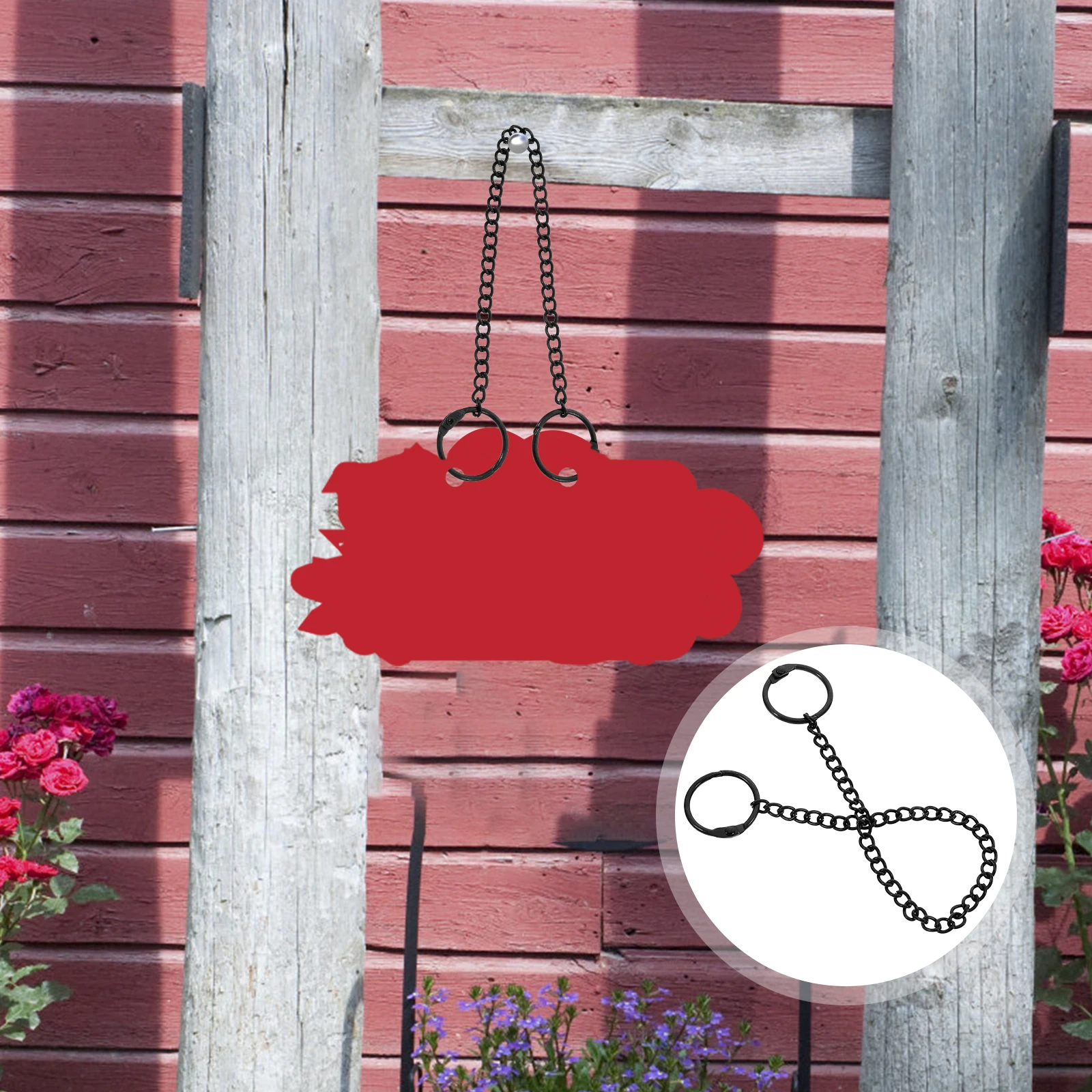 

Silver Stainless Steel Tag Chains Decorative Hanging Chain For Art Display Parking Sign Sturdy Rust-Resistant Heavy