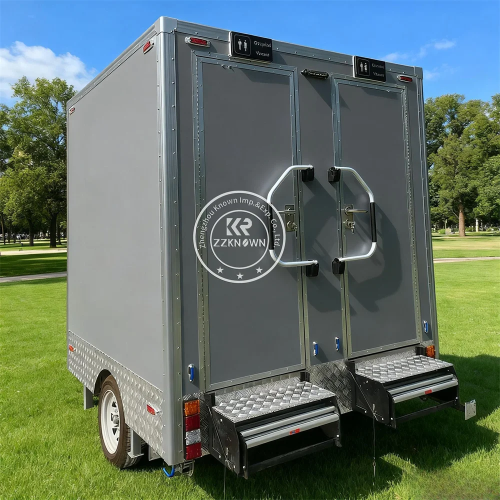 

High Quality Luxury Portable Bathroom Trailer Outdoor Events Restroom Durable Toilet Trailer With Air Conditioning