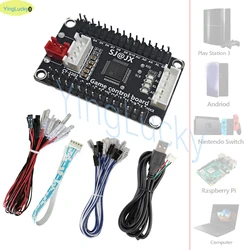 NEW Zero Delay Arcade USB ENCODER PC PS3 Switch Raspberry Pi TO JOYSTICK FOR 5PIN JOYSTICK & 2.8MM BUTTON