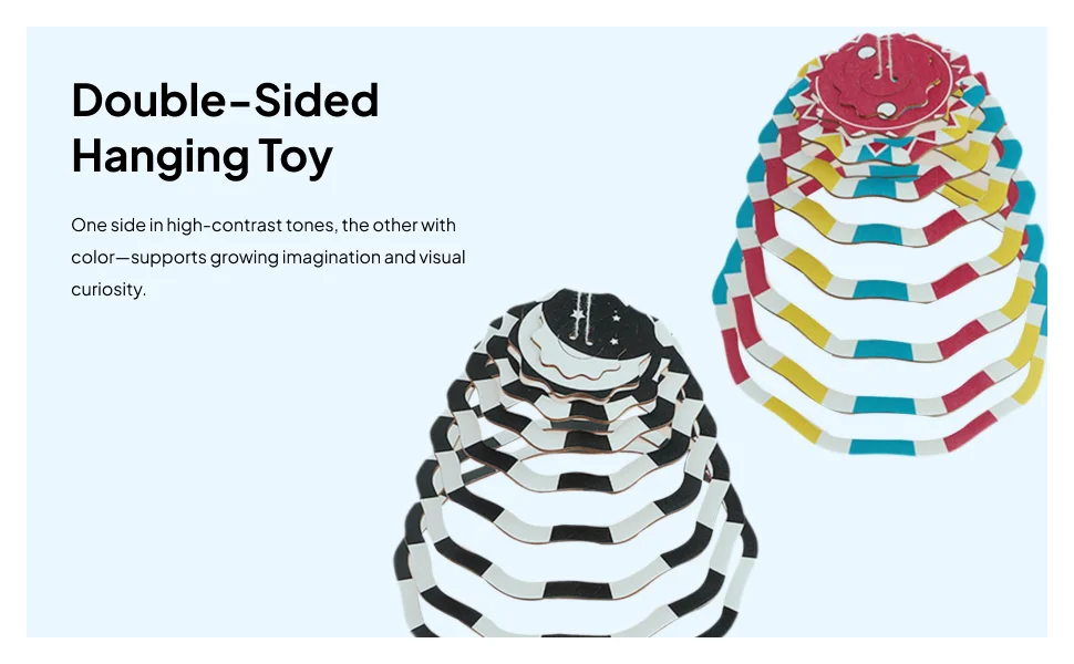 Campanello per lettino sospeso per neonato in bianco e nero mobile per culla per neonati