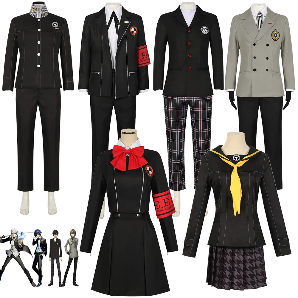 

Yuuki Makoto Aegis Amamiya Ren Game Cosplay Costume Moonlight Academy Uniform Halloween Cosplay Costume Stage Performance