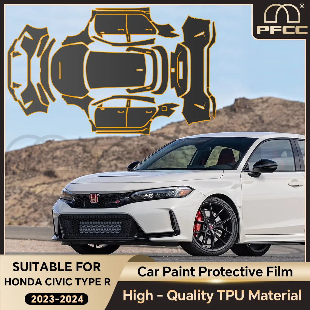

TPU Paint Protection Film for Honda Civic Type R 2023 2024 Car Body Sticker Anti-scratch Protective Transparent PPF Accessories