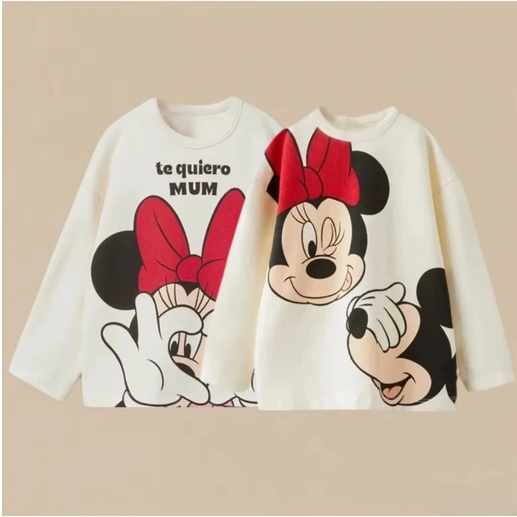 

Girls' Kids' Cartoon Print Crew Neck Pullover T-shirts Casual Sports Style New Soft Spring and Autumn Tops T-shirt For Girls Tee