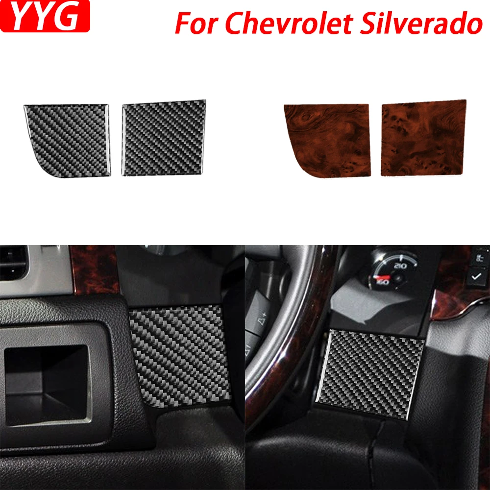 For Chevrolet Silverado Tahoe GMC Avalanche LTZ Sierra SLT Carbon Fiber Dashboard Speedometer Bottom Car Accessories Sticker