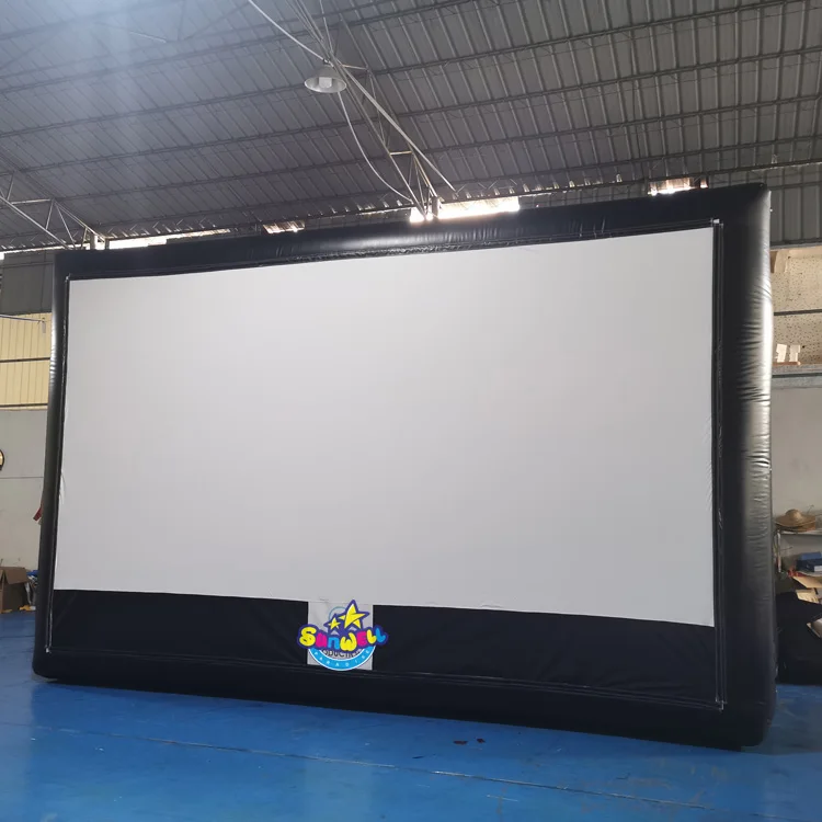 مسرح أفلام قابل للطي، جهاز عرض تلفزيوني للسينما الفورية بطول 20 قدمًا، شاشة أفلام قابلة للنفخ كبيرة الحجم قابلة للنفخ بالهواء