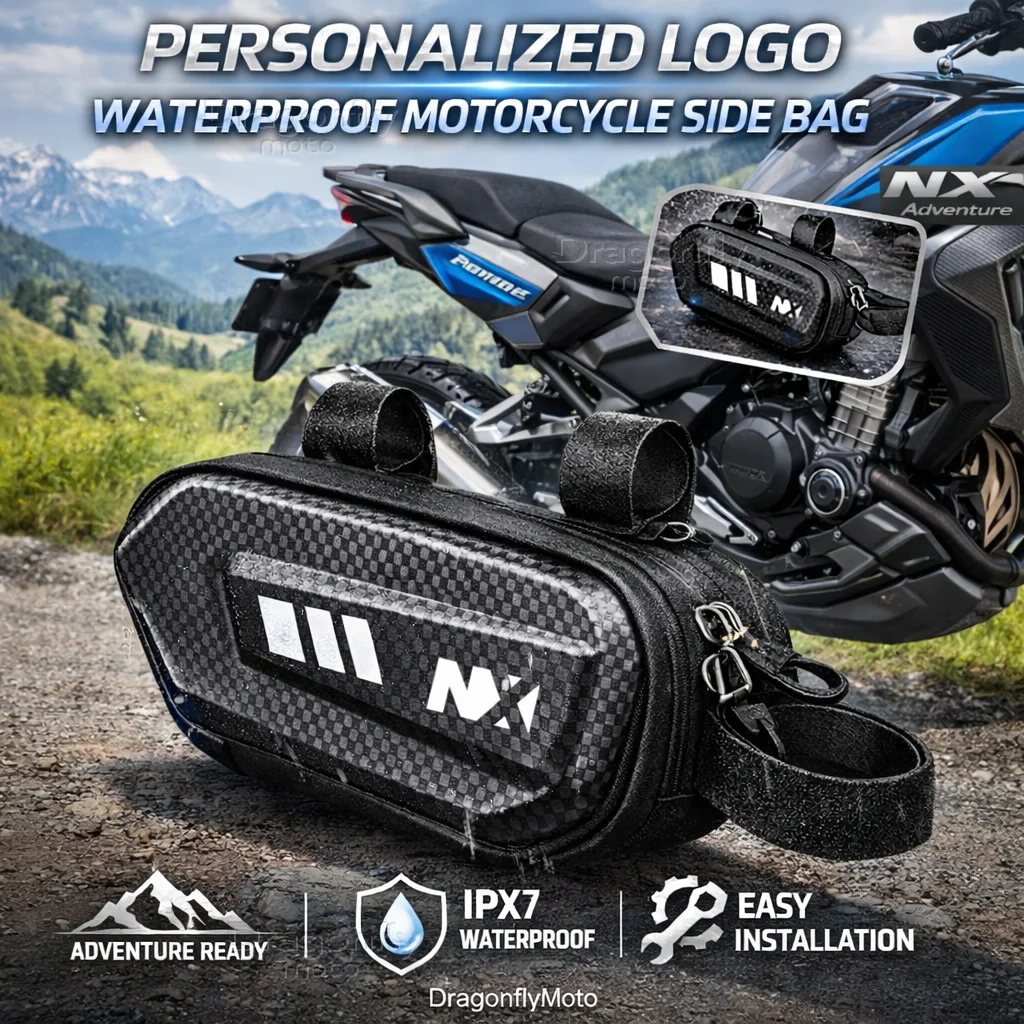 For HONDA NX400 NX500 NX400 NX500 2024-2025 Motorcycle Side Bag Personalized Logo Waterproof Hard Shell Saddlebag