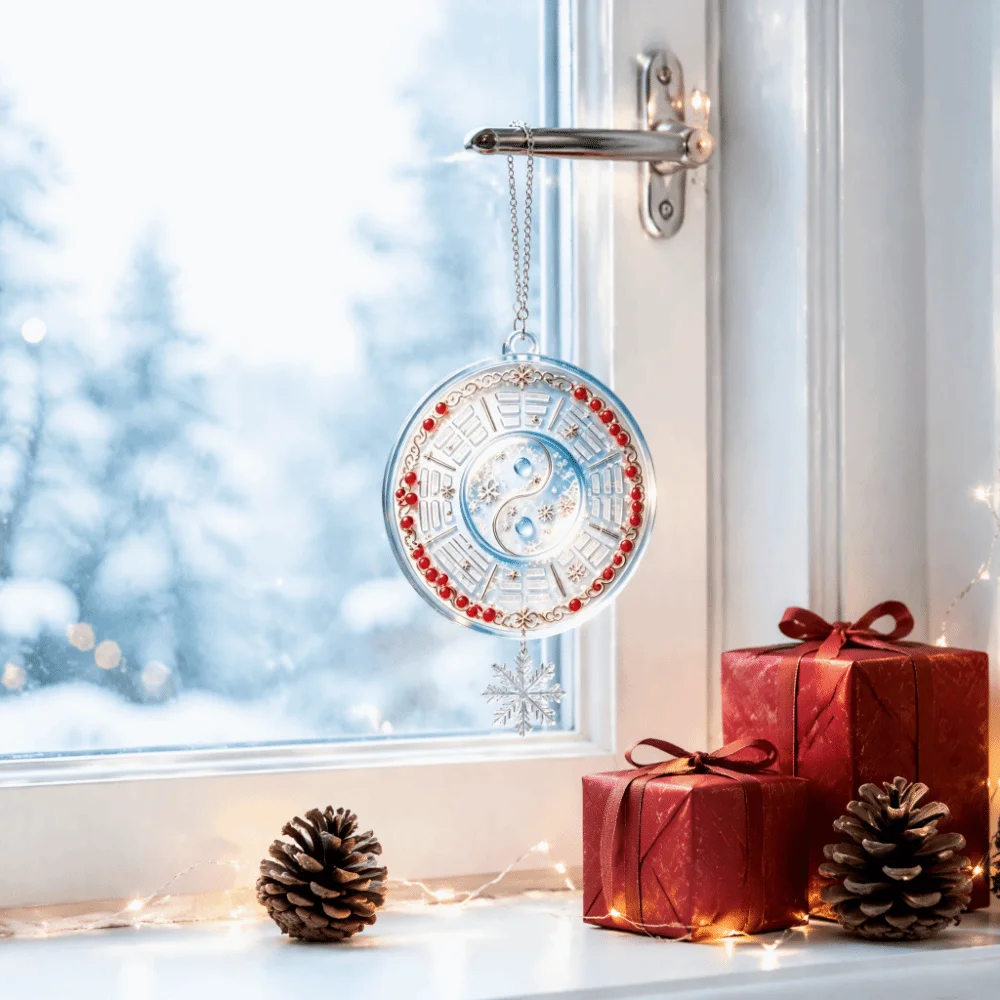 Lightweight Christmas Hanging Ornaments Smooth Edges Acrylic Holiday Pendant Supplies Shiny Exquisite Appearance
