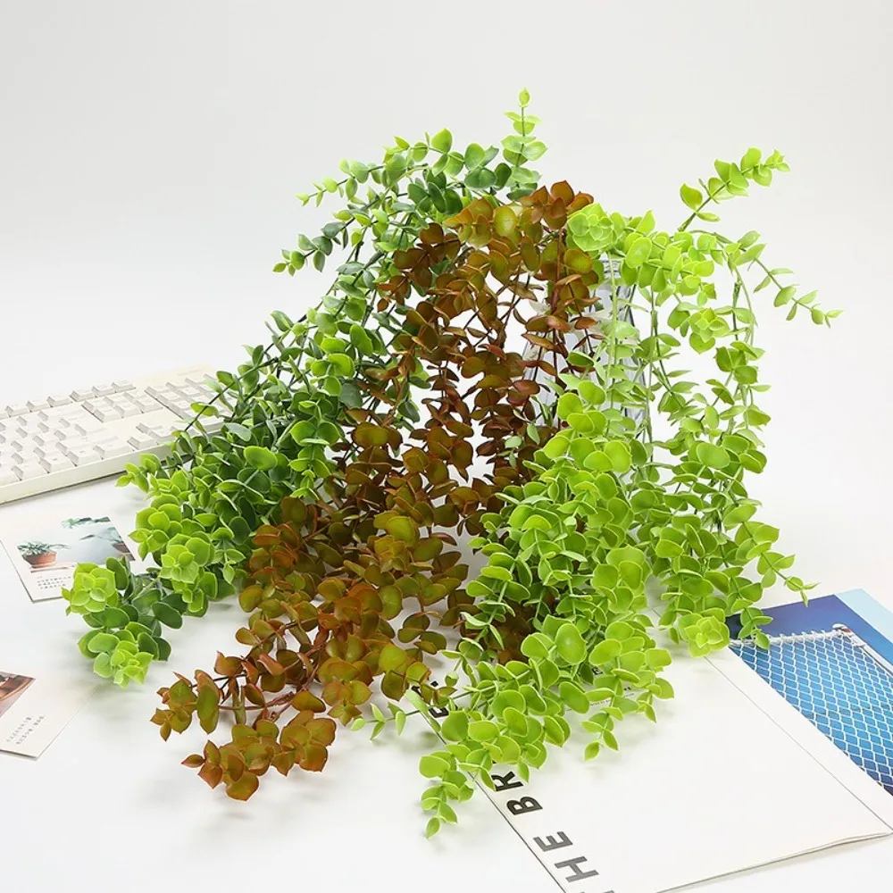 

75cm Artificial Eucalyptus Leaf Vine Elegant Real Touch Eucalyptus Hanging Vine Handmade Fake Plants Hotel Restaurant