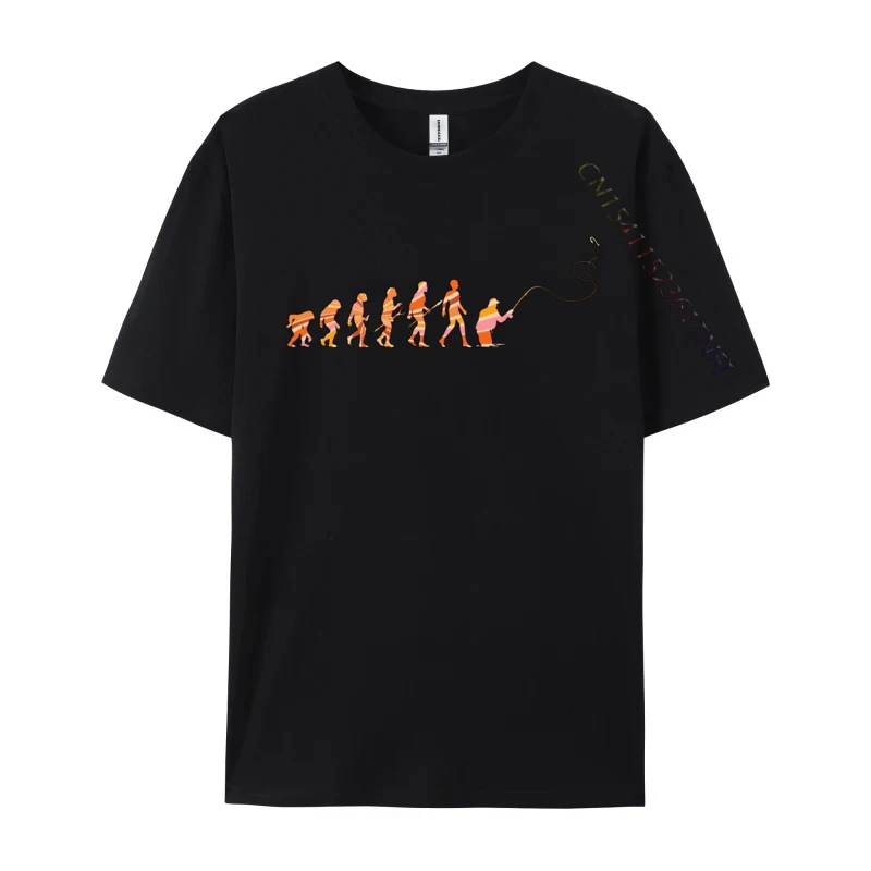 

Evolution Of Man Fly Fishing Printed On Design Men T-Shirts 2024 Newest Round Collar Pure Cotton Tops Shirt Personalized Tees